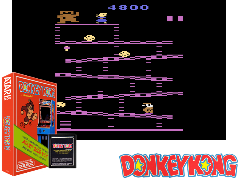 Box, cartridge, screenshot and logo of Donkey Kong